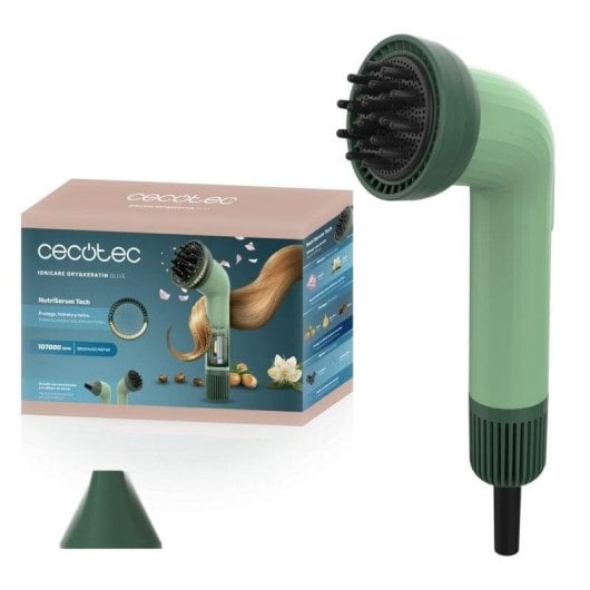 Ionen Föhn Cecotec IoniCare Dry&Keratin Olive 1200W 7 Temperaturstufen Brushless Oliv