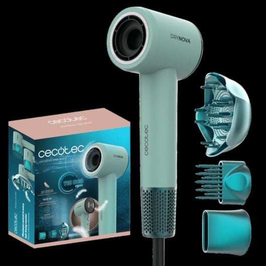 Secador de Pelo DryNova 3en1 Brushless 1600 W Motor 110000 RPM Compacto e Iónico