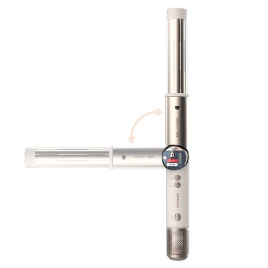 Cecotec AirGlam 14in1 Flex Champagne Spazzola Modellante 1400W con 14 Accessori e Custodia in Pelle