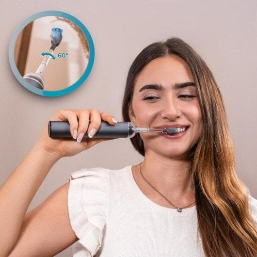 Cepillo de dientes sónico Cecotec ToothCare UltraSonic EliteSwing 66000 rpm 2 cabezales 4 modos IPX7