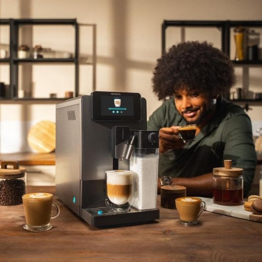 Caffettiera Superautomatica Cremmaet Latte Compact 1,1L 19 bar con serbatoio latte e display touch
