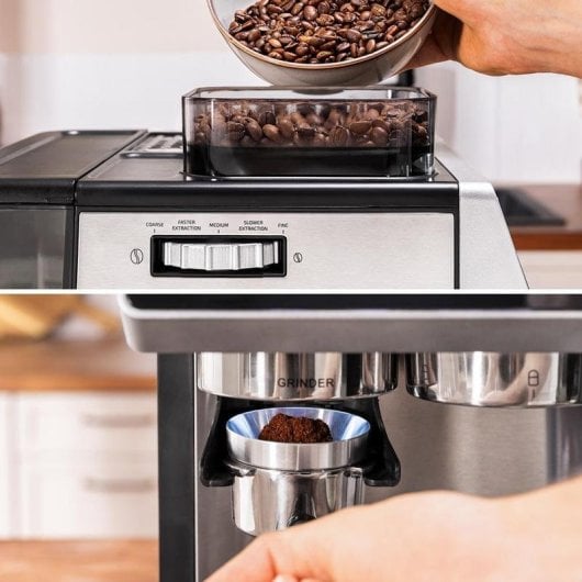 Cafetera Espresso Barista Cecotec Power Espresso 20 Barista Grind & Latte 2,6L 20 bars avec broyeur et réservoir lait