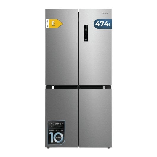 Frigorífico Cuatro Puertas Cecotec Bolero CoolMarket 4D 474 Inox Total NoFrost 177,5cm 474L E Inox