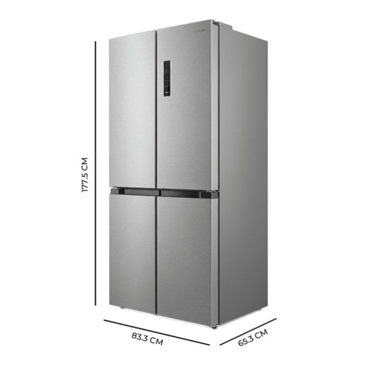 Frigorífico Cuatro Puertas Cecotec Bolero CoolMarket 4D 474 Inox Total NoFrost 177,5cm 474L E Inox