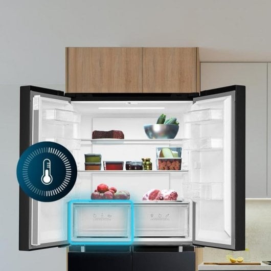 Frigorífico Cuatro Puertas Cecotec Bolero CoolMarket 4D 474 Inox Total NoFrost 177,5cm 474L E Inox