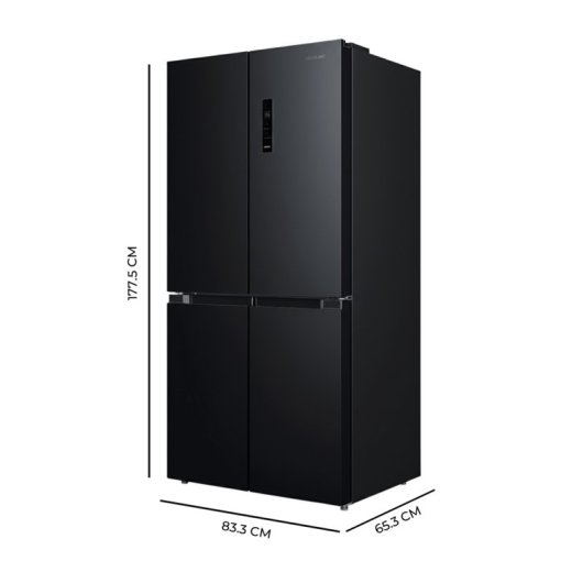 Réfrigérateur 4 portes Cecotec Bolero CoolMarket 4D 474 Dark E Total No Frost 177,5 cm 474 L E Noir
