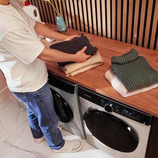 Secadora Cecotec Bolero Dresscode Dry 10505 Carga Frontal 10 kg Bomba de Calor Clase C Blanca