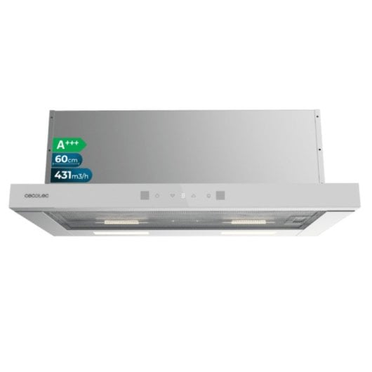 Campana extractora Cecotec Bolero Flux TLT 604400 Telescopica 60cm vetro bianco controllo touch DC motore