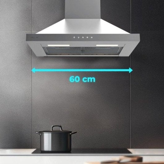 Campana extractora Cecotec Bolero Flux PT 604000 Recirculation 60cm moteur DC Inox