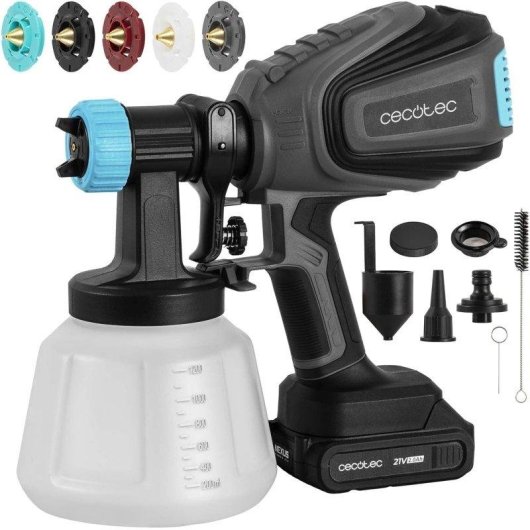 Pistolet à peinture Cecotec TotalPaint 4000 Liberty batterie 800W 14kPa 1200ml