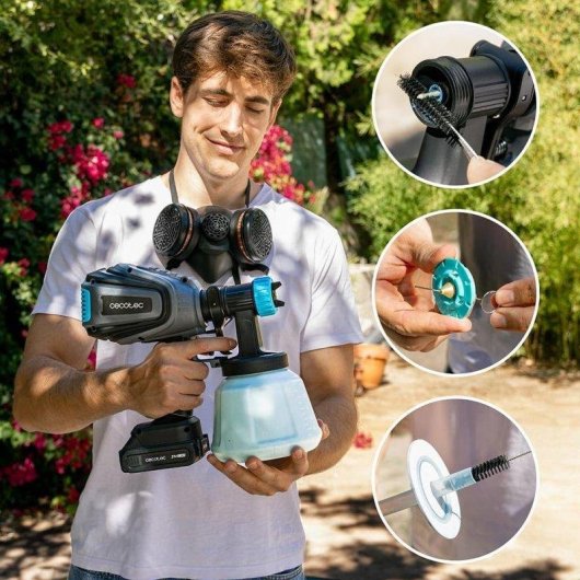 Pistolet à peinture Cecotec TotalPaint 4000 Liberty batterie 800W 14kPa 1200ml