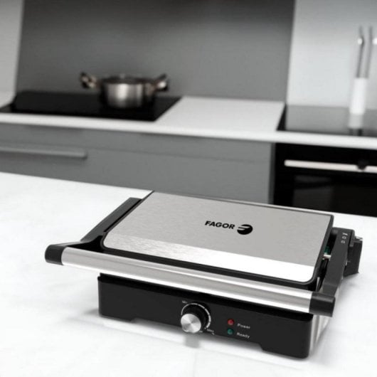 Fagor FGE08021 Grill 1200W Negro Acero Inoxidable