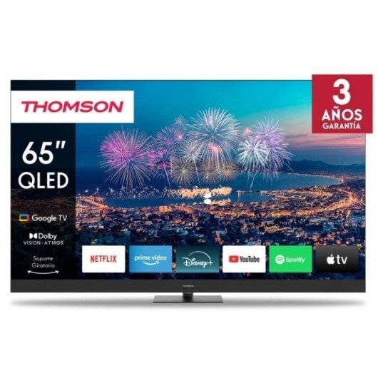 TV Thomson QLED 65QG6C14 65" 4K UltraHD 60Hz Smart TV Google TV Dolby Vision Atmos