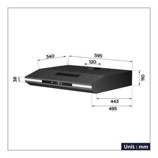 Campana extractora Integrable Motor DC 320m3/h 60cm acero inoxidable control SensorTouch