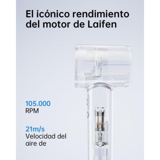 Haartrockner Laifen SE 105000 U/min Ionen 21 m/s 4-farbiges LED-Ringdesign 407 g