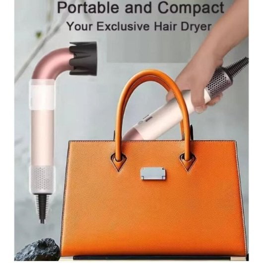 Secador de pelo Super Hair Dryer HD18 diseño sin aspas, tecnología iónica y 3 velocidades