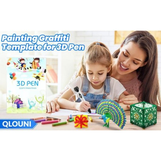 Bolígrafo 3D Impresión Pantalla LCD Kit 20 Colores PLA Ajuste Temperatura y Velocidad