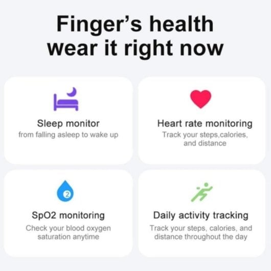 Smart Ring Health Tracker Multifunzione Cardio SpO2 Sonno IP68 4,7g Ricarica Portatile