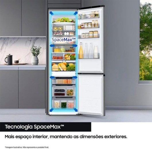 Frigorífico Samsung Combi No Frost 185 cm 344L D Prata Zona Fresca