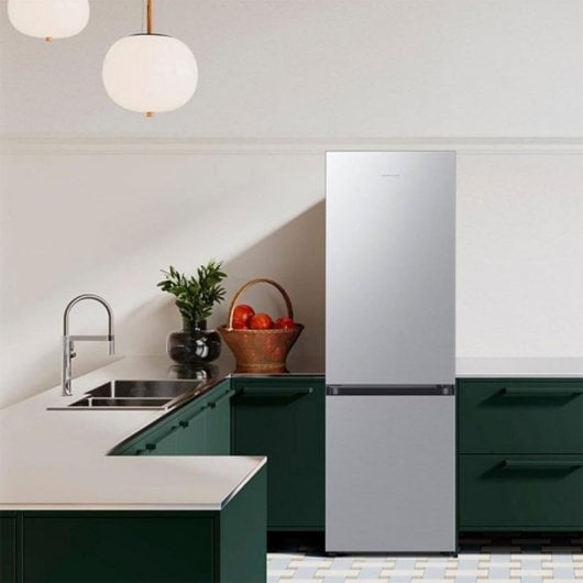 Frigorífico Samsung Combi No Frost 185 cm 344L D Prata Zona Fresca