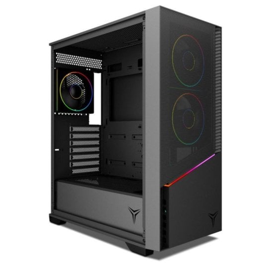 Caja gaming Yeyian ELARA YCM-APELA-M1 RGB cristal templado ATX USB-C 4 ventiladores