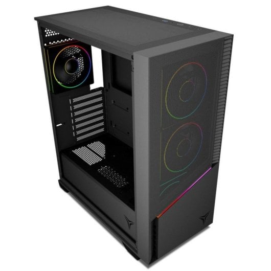 Caja gaming Yeyian ELARA YCM-APELA-M1 RGB cristal templado ATX USB-C 4 ventiladores