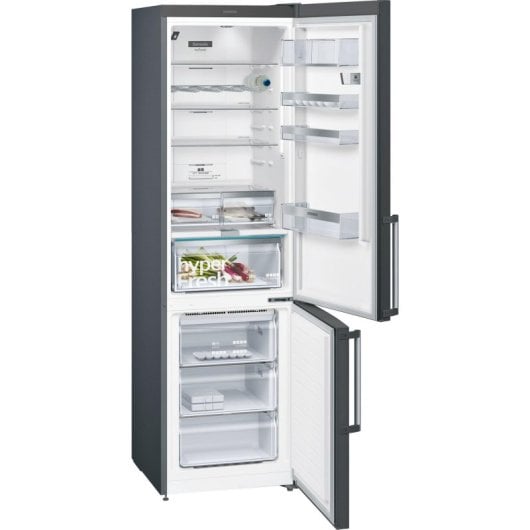 Frigorífico Siemens Combinado 204 cm 368L E Preto Inox LCD Smart Connect