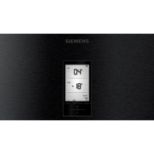 Frigorífico Siemens Combinado 204 cm 368L E Preto Inox LCD Smart Connect