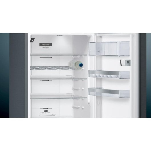 Frigorífico Siemens Combinado 204 cm 368L E Preto Inox LCD Smart Connect