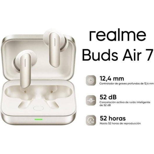 Auriculares Realme Buds Air 7 Inalámbricos Bluetooth 5.4 con Cancelación Activa de Ruido