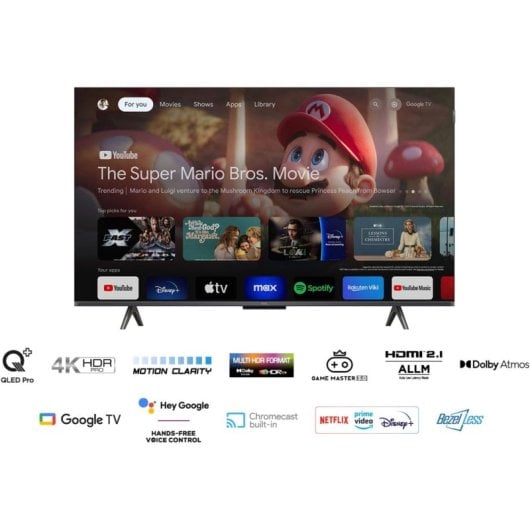 TV TCL QLED Pro 65T7B 65" 4K Ultra HD Smart TV WiFi HDR Google TV