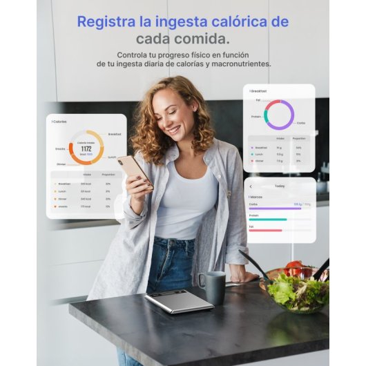 Küchenwaage Renpho Calibra 1 Bluetooth Gennec App Nährwertdatenbank
