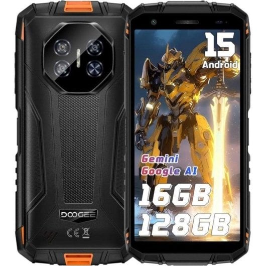 Smartphone DOOGEE Fire3 Pro 16GB RAM 128GB Dual SIM Rugerizado IP68 NFC Negro/Naranja