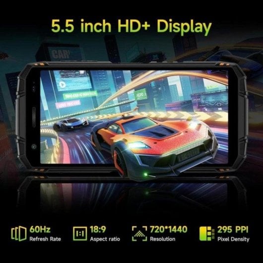 Doogee Fire3 Pro 4G 4GB 128GB 5.5" Preto/Verde Rugerizado