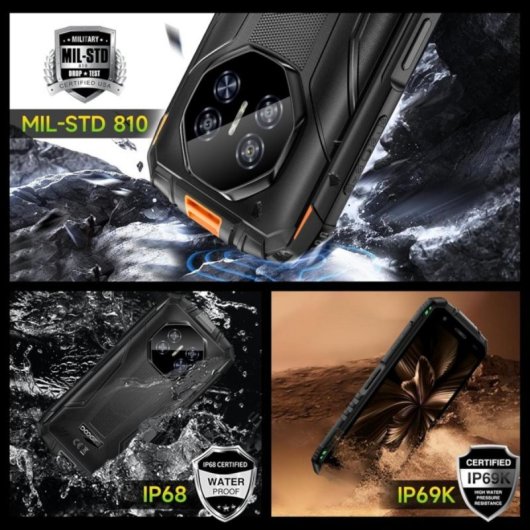 Smartphone Doogee Fire3 Pro 16GB RAM 128GB Rugged 8350mAh Android 15 NFC