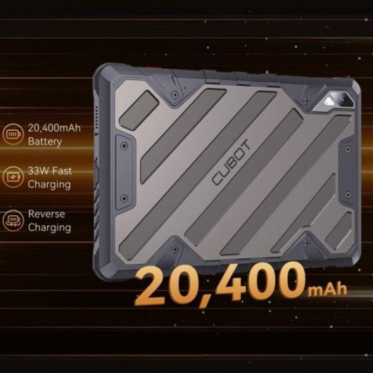 Tablet Cubot Tab KingKong 2 WiFi + 4G + 5G 10,95" 8GB 256GB Preto