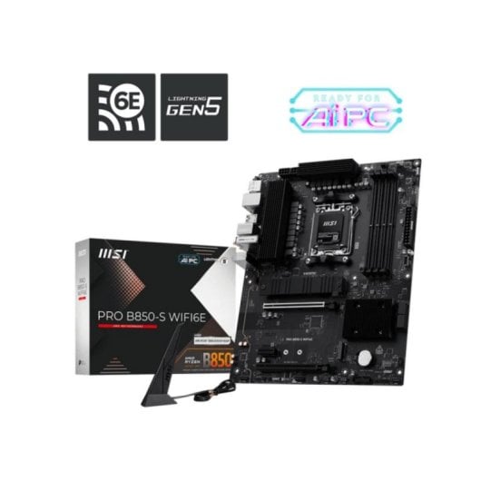 Placa Base MSI B850 ATX AM5 PRO B850-S WIFI6E DDR5 Dual M.2 PCIe 5.0 RGB