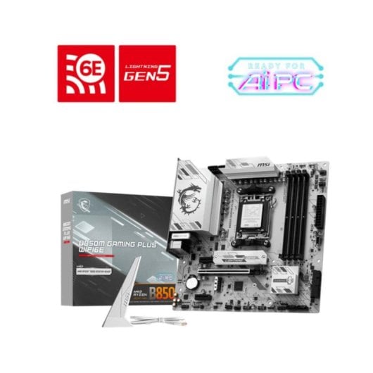 Placa Base MSI B850M GAMING PLUS WIFI6E AM5 micro ATX DDR5 PCIe 5.0 RGB