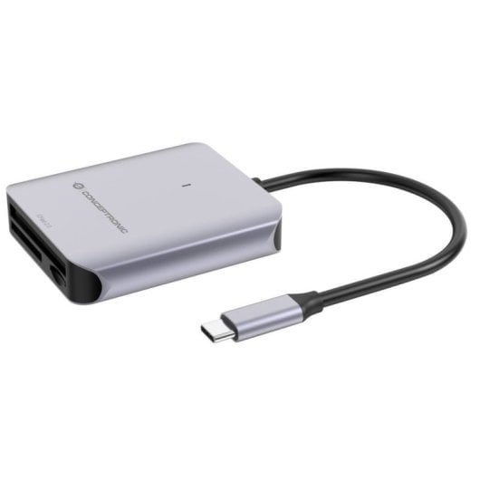 Multilector de Tarjetas Conceptronic BIAN09G 3-in-1 CF/MicroSD/SD USB 3.2 Gen2 10000Mbit/s Gris