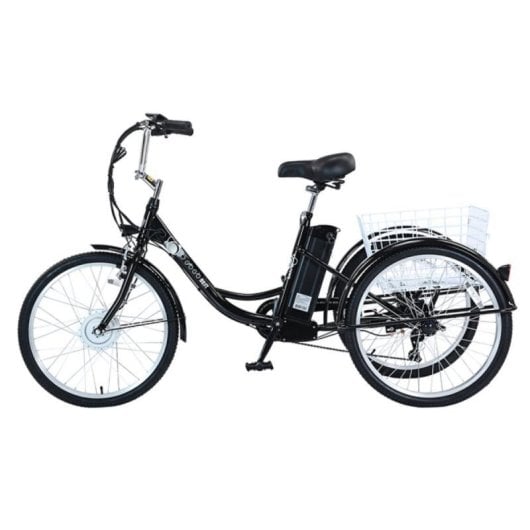Tricycle électrique GOGOBEST GF100 350 W 36 V 15 Ah 24x2,125 Shimano 7 vitesses panier