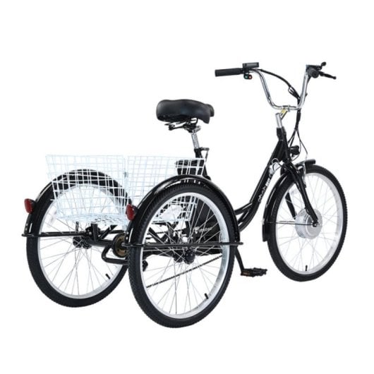 Tricycle électrique GOGOBEST GF100 350 W 36 V 15 Ah 24x2,125 Shimano 7 vitesses panier