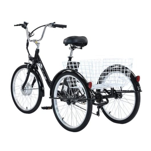 Tricycle électrique GOGOBEST GF100 350 W 36 V 15 Ah 24x2,125 Shimano 7 vitesses panier