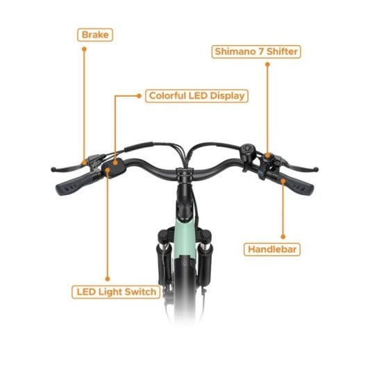 E-Bike HillMiles MileCity 1 250W 36V 13Ah herausnehmbarer Akku IP65 26x1,95"