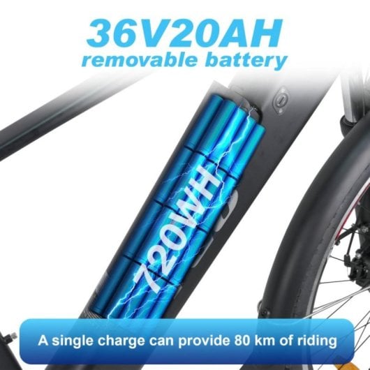 Bicicleta Elétrica TTGO M300 36V 20Ah 250W Suspensão 27,5" Shimano 7V LCD