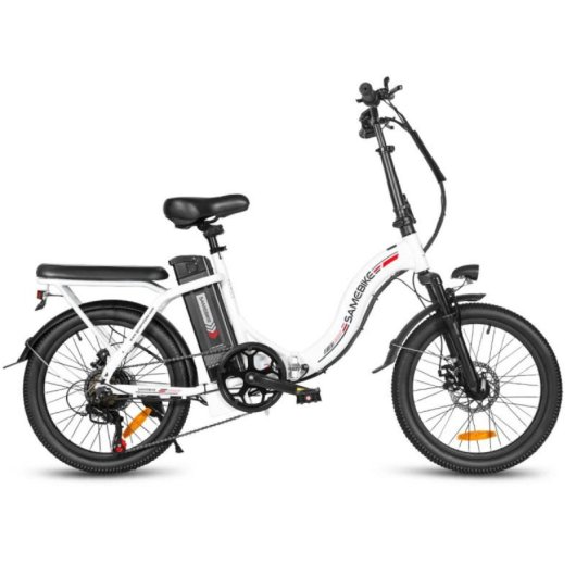 Bicicleta eléctrica SAMEBIKE CY20 plegable 7 velocidades 32 km/h 80 km autonomía aluminio