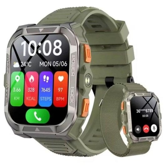 Blackview W80 PRO Bluetooth 5.3 GPS 1,91" TFT Preto Grande Resistência 1ATM