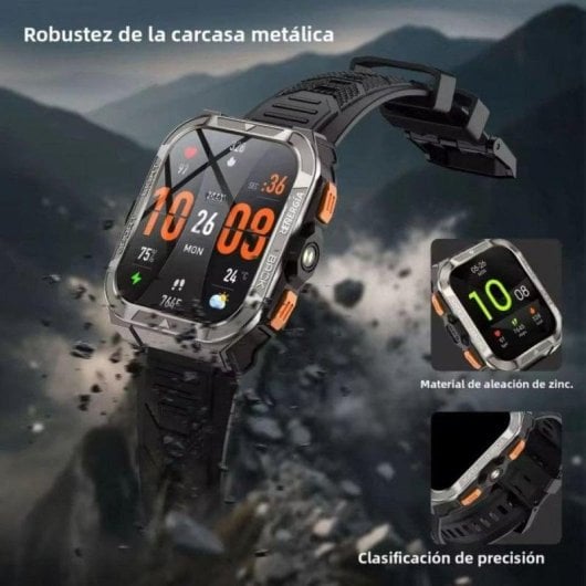 Blackview W80 PRO Bluetooth 5.3 GPS 1,91" TFT Preto Grande Resistência 1ATM