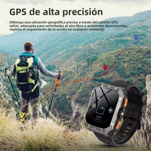 Smartwatch Blackview W80 PRO Bluetooth 5.3 GPS linterna batería 900 mAh correa 22 mm