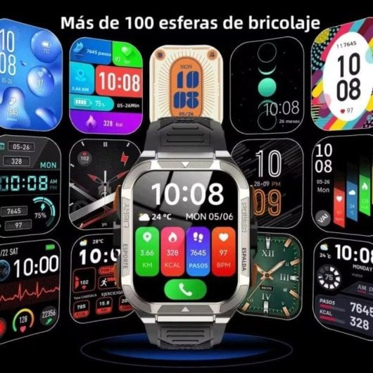 Blackview W80 PRO Bluetooth 5.3 GPS 49mm TFT Preto Grande Resistência à Água 1ATM