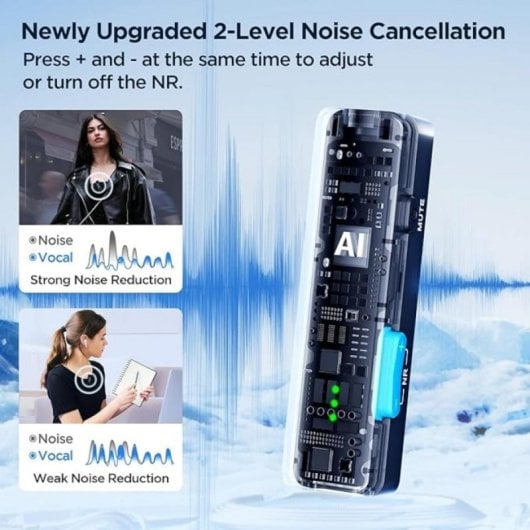 BOYA BOYALINK 2 Microfone Sem Fios 3-em-1 Omnidirecional USB-C/TRS com Cancelamento de Ruido